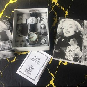 Monochrome Watch with Iconic Portrait